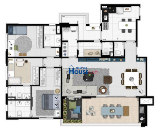 Imagem Apartamento com 3 Quartos à Venda, 157 m² em Jardim Das Perdizes - São Paulo