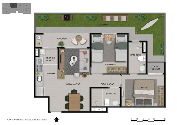 Imagem Cobertura com 3 Quartos à Venda, 132 m² em Sobradinho - Brasília