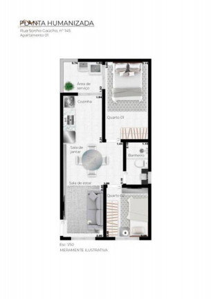 Imagem Apartamento com 2 Quartos à Venda, 40 m² em Jardim São Nicolau - São Paulo