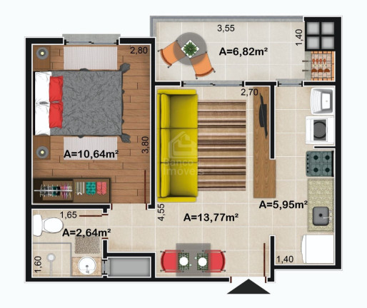 Imagem Apartamento com 2 Quartos à Venda, 98 m² em Camobi - Santa Maria Imagem Apartamento com 2 Quartos à Venda, 98 m² em Camobi - Santa Maria