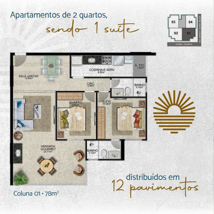 Imagem Apartamento com 2 Quartos à Venda, 73 m² em Praia Do Morro - Guarapari Imagem Apartamento com 2 Quartos à Venda, 73 m² em Praia Do Morro - Guarapari