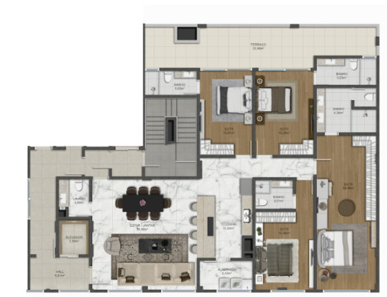 Imagem Apartamento com 4 Quartos à Venda, 205 m² em Navegantes - Capão Da Canoa Imagem Apartamento com 4 Quartos à Venda, 205 m² em Navegantes - Capão Da Canoa