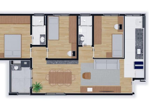 Imagem Apartamento com 3 Quartos à Venda, 69 m² em Boneca Do Iguaçu - São José Dos Pinhais