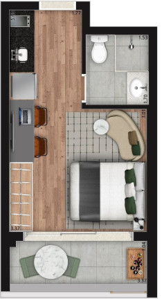 Imagem Apartamento com 1 Quarto à Venda, 32 m² em Moema - São Paulo