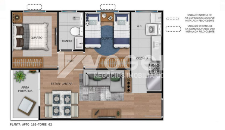 Imagem Apartamento com 2 Quartos à Venda, em Morro Santana - Porto Alegre Imagem Apartamento com 2 Quartos à Venda, em Morro Santana - Porto Alegre