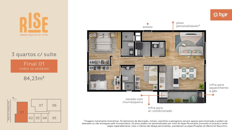 Imagem Apartamento com 3 Quartos à Venda, 84 m² em água Verde - Curitiba