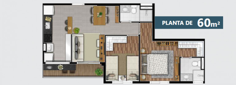 Imagem Apartamento com 2 Quartos à Venda, 60 m² em Parque Viana - Barueri