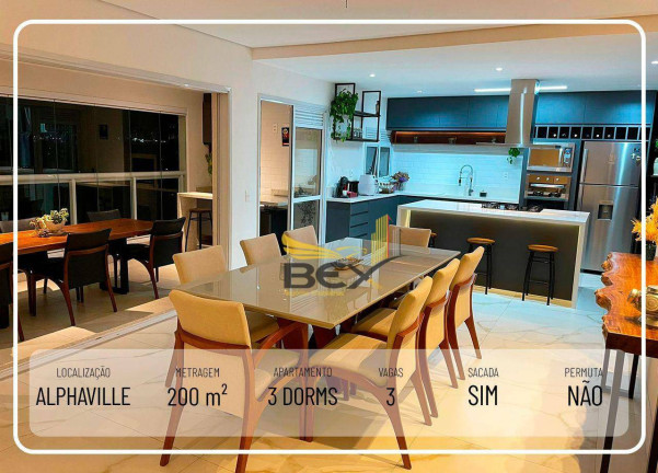 Imagem Apartamento com 3 Quartos à Venda, 200 m² em Alphaville Empresarial - Barueri