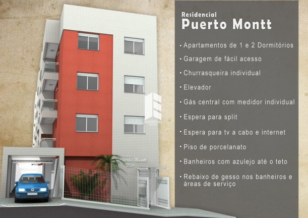 Imagem Apartamento com 1 Quarto à Venda, 39 m² em Centro - Santa Maria