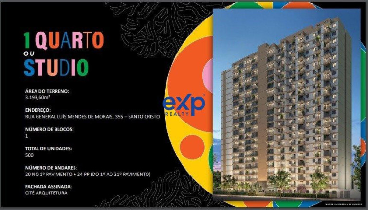 Imagem Apartamento com 1 Quarto à Venda, 31 m² em Santo Cristo - Rio De Janeiro