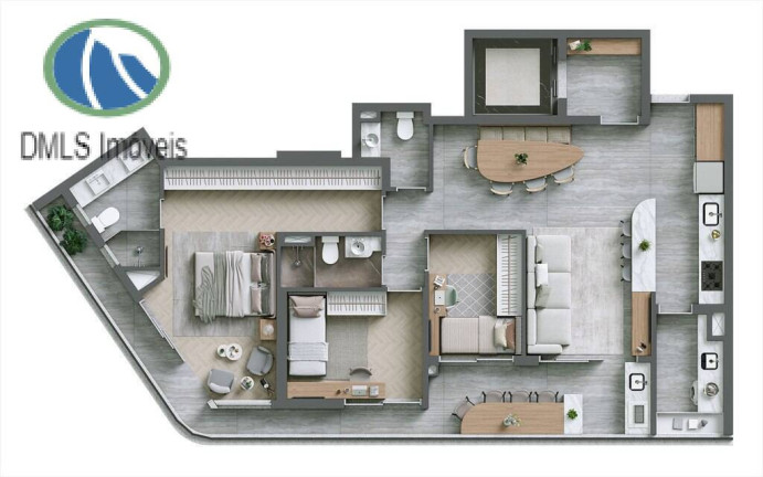 Imagem Apartamento com 3 Quartos à Venda, 110 m² em Alphagran Alphaville - Barueri