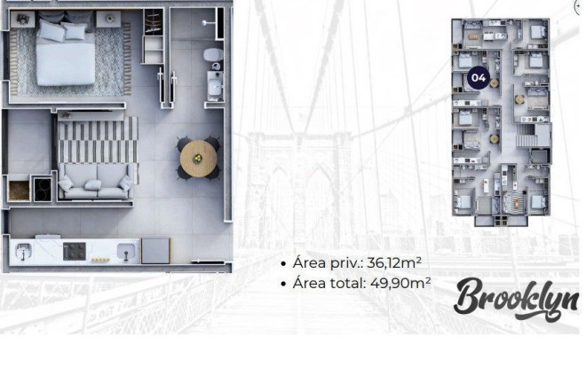 Apartamento com 1 Quarto à Venda, 36 m² em Camobi - Santa Maria