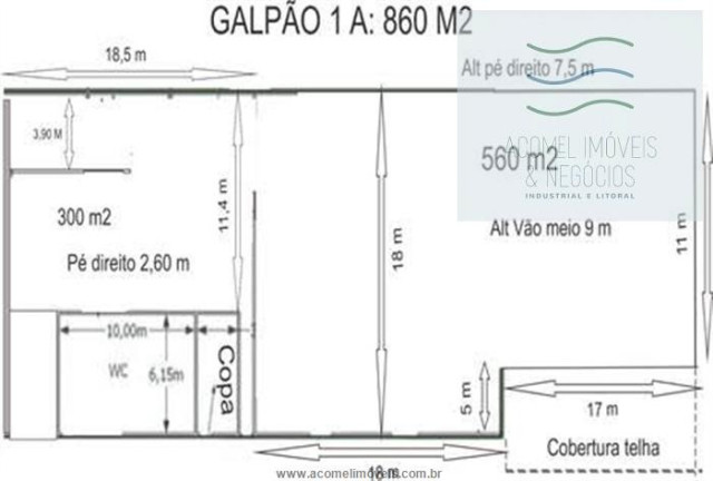 Imagem Imóvel Comercial para Alugar, 860 m² em Vila Industrial - Aluminio