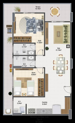 Imagem Apartamento com 2 Quartos à Venda, 88 m² em Caiçara - Praia Grande Imagem Apartamento com 2 Quartos à Venda, 88 m² em Caiçara - Praia Grande