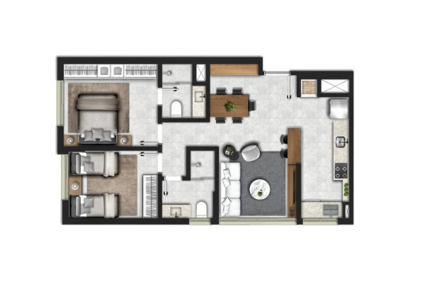 Imagem Apartamento com 2 Quartos à Venda, 62 m² em Cristo Redentor - Porto Alegre