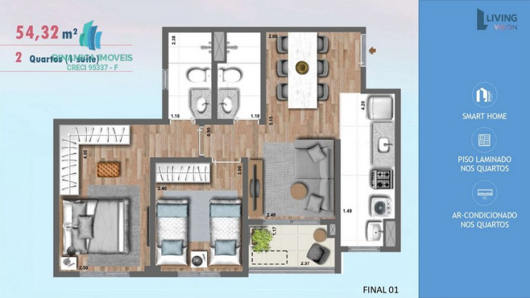 Imagem Apartamento com 2 Quartos à Venda, 54 m² em Bonfim - Campinas Imagem Apartamento com 2 Quartos à Venda, 54 m² em Bonfim - Campinas