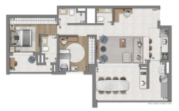 Imagem Apartamento com 3 Quartos à Venda, 138 m² em Brooklin Paulista - São Paulo Imagem Apartamento com 3 Quartos à Venda, 138 m² em Brooklin Paulista - São Paulo