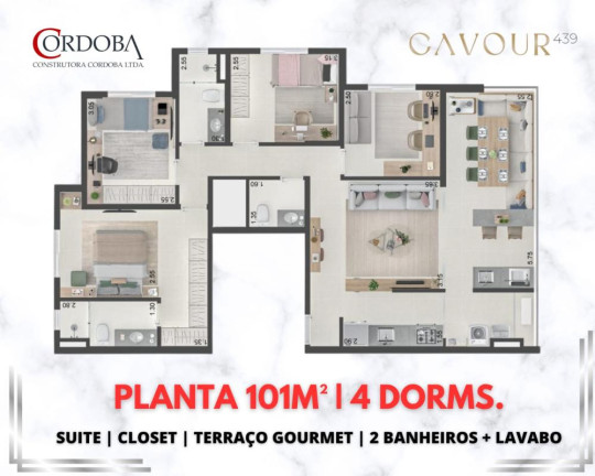 Imagem Apartamento com 4 Quartos à Venda, 101 m² Imagem Apartamento com 4 Quartos à Venda, 101 m²