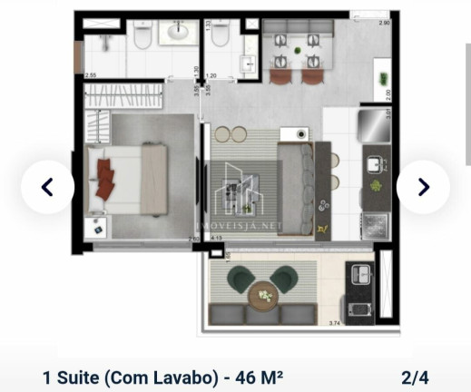 Imagem Apartamento com 1 Quarto à Venda, 46 m² em Vila Clementino - São Paulo