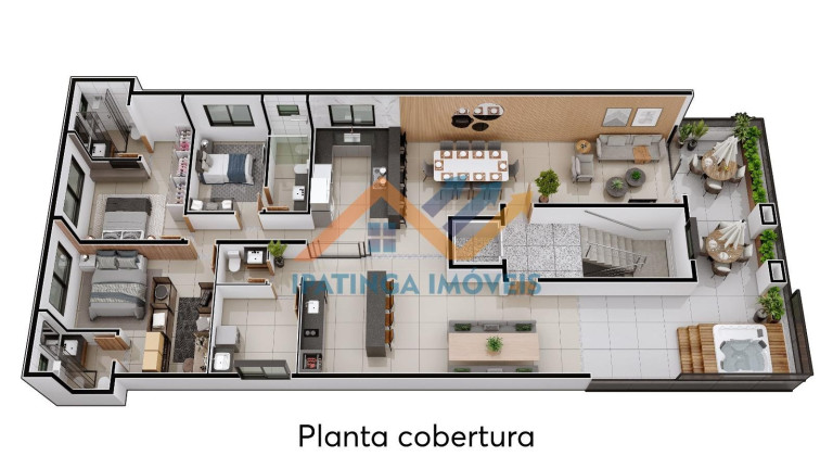 Imagem Cobertura com 3 Quartos à Venda, 200 m² em Canaã - Ipatinga
