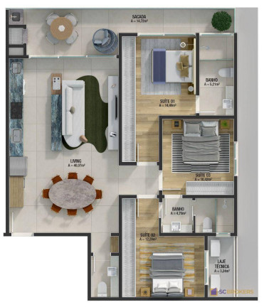 Imagem Apartamento com 3 Quartos à Venda, 121 m² em Praia Brava - Itajaí