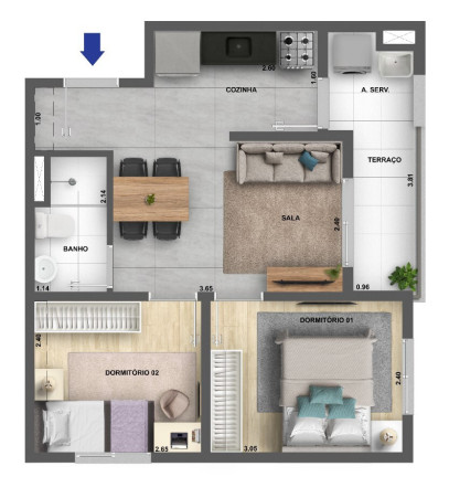 Imagem Imóvel com 2 Quartos à Venda, 40 m² em água Branca - São Paulo