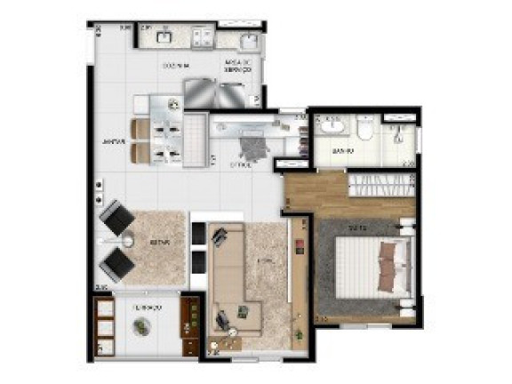 Imagem Apartamento com 1 Quarto à Venda, 42 m² em Centro - São Bernardo Do Campo