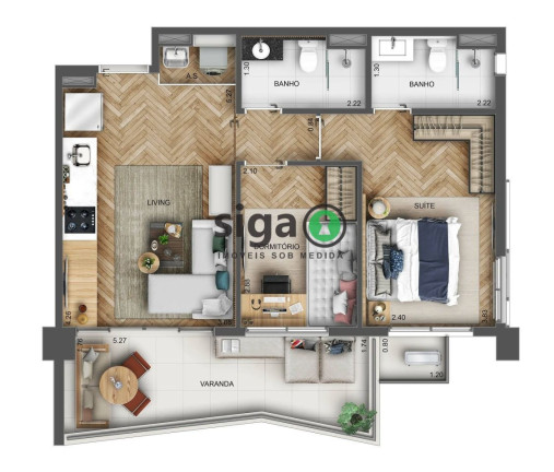 Imagem Apartamento com 2 Quartos à Venda, 54 m² em Brooklin - São Paulo Imagem Apartamento com 2 Quartos à Venda, 54 m² em Brooklin - São Paulo