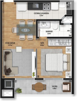 Imagem Apartamento com 1 Quarto à Venda, 40 m² em Rebouças - Curitiba