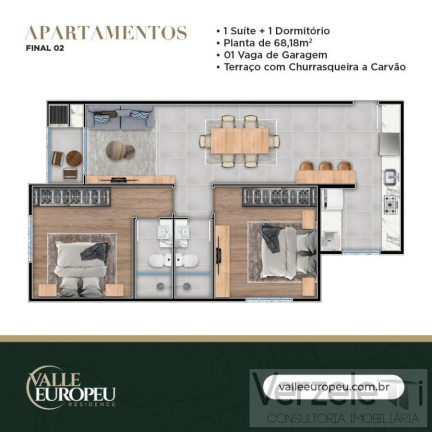 Imagem Apartamento com 1 Quarto à Venda, 39 m² em Lídia Duarte - Camboriú