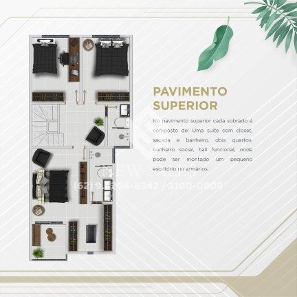 Imagem Casa com 3 Quartos à Venda, 148 m² em Jardim Atlântico - Goiânia Imagem Casa com 3 Quartos à Venda, 148 m² em Jardim Atlântico - Goiânia
