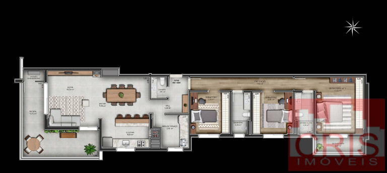 Imagem Apartamento com 3 Quartos à Venda, 155 m² em São Bento - Bento Gonçalves Imagem Apartamento com 3 Quartos à Venda, 155 m² em São Bento - Bento Gonçalves