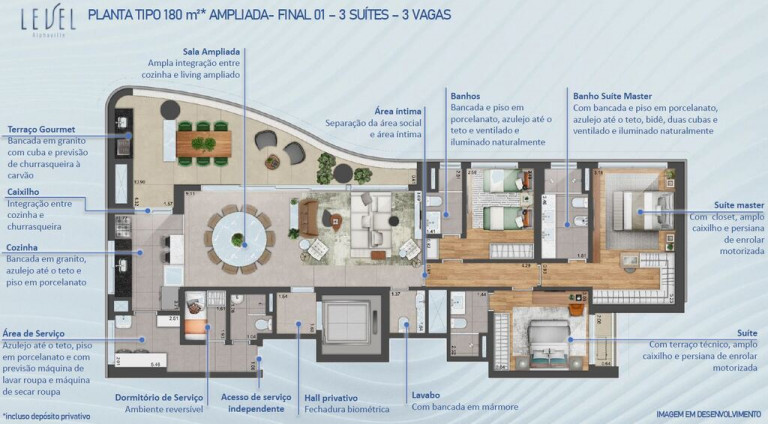Imagem Apartamento com 4 Quartos à Venda, 180 m² em Alphaville - Barueri Imagem Apartamento com 4 Quartos à Venda, 180 m² em Alphaville - Barueri