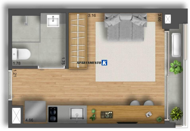 Studio com 1 Quarto à Venda, 22 m² em Itaim Bibi - São Paulo