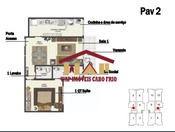 Imagem Apartamento com 1 Quarto à Venda,  em Palmeiras - Cabo Frio