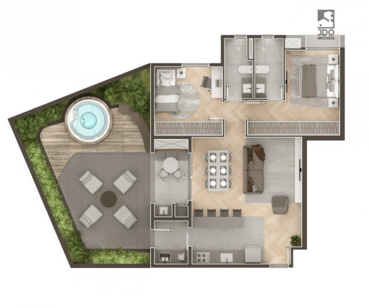 Imagem Apartamento com 2 Quartos à Venda, 113 m² em água Verde - Curitiba