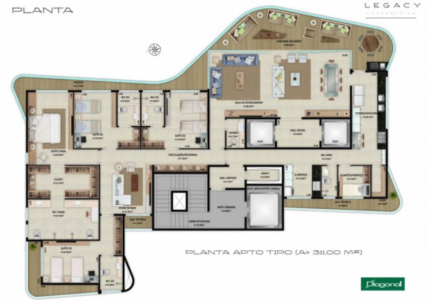 Imagem Apartamento com 4 Quartos à Venda, 311 m² em Aldeota - Fortaleza