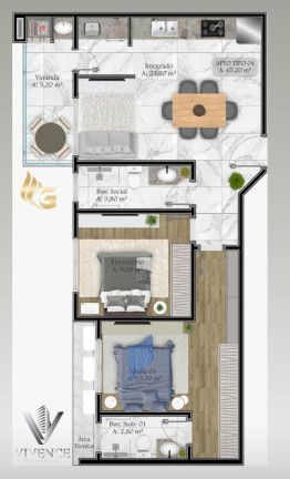 Imagem Apartamento com 2 Quartos à Venda, 68 m² em Guarani - Brusque Imagem Apartamento com 2 Quartos à Venda, 68 m² em Guarani - Brusque
