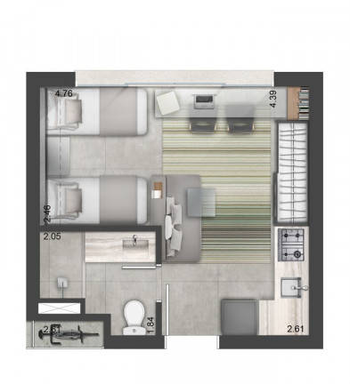 Imagem Apartamento com 1 Quarto à Venda, 25 m² em Cidade Baixa - Porto Alegre