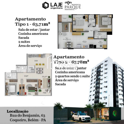 Imagem Apartamento com 2 Quartos à Venda, 63 m² em Cabanagem - Belém