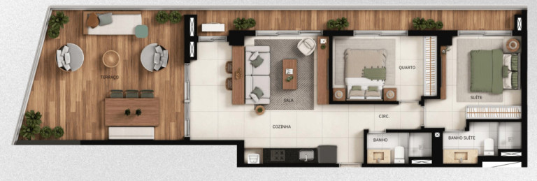 Imagem Apartamento com 2 Quartos à Venda, 74 m² em Serrinha - Goiânia