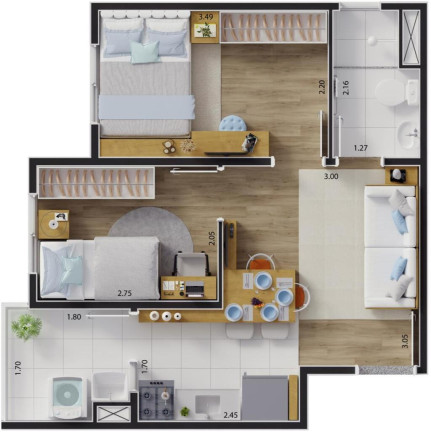 Imagem Imóvel com 2 Quartos à Venda, 33 m² em Guaianases - São Paulo
