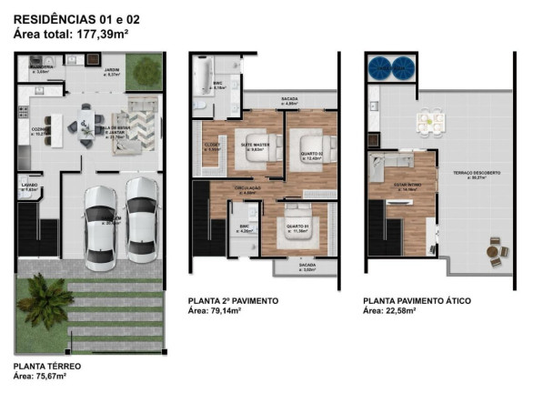 Imagem Sobrado com 3 Quartos à Venda, 144 m² em Cruzeiro - São José Dos Pinhais