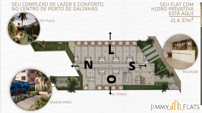 Imagem Apartamento com 1 Quarto à Venda, 21 m² em Centro, Porto De Galinhas - Ipojuca