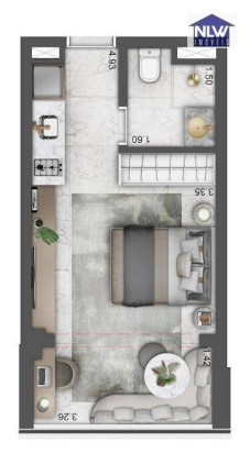 Studio com 1 Quarto à Venda, 28 m² em Chácara Klabin - São Paulo