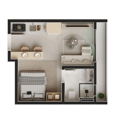 Imagem Apartamento com 1 Quarto à Venda, 39 m² em Centro - Sao Jose Dos Pinhais Imagem Apartamento com 1 Quarto à Venda, 39 m² em Centro - Sao Jose Dos Pinhais