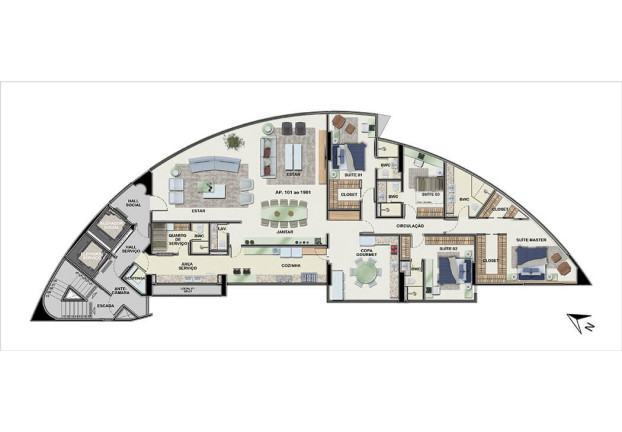 Imagem Apartamento com 4 Quartos à Venda, 268 m² em Pina - Recife Imagem Apartamento com 4 Quartos à Venda, 268 m² em Pina - Recife