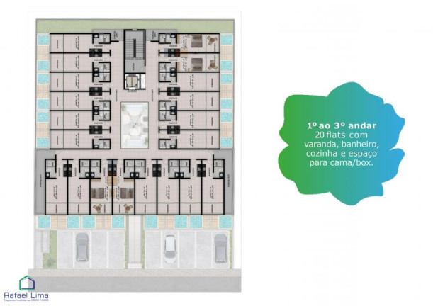 Flat com 1 Quarto à Venda, 25 m² em Porto De Galinhas - Ipojuca