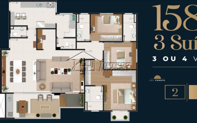 Imagem Apartamento com 3 Quartos à Venda, 158 m² em Urbanova - São José Dos Campos