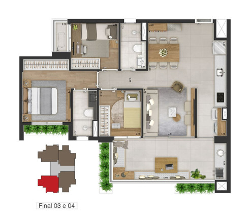 Imagem Apartamento com 2 Quartos à Venda, 131 m² em Campo Belo - São Paulo